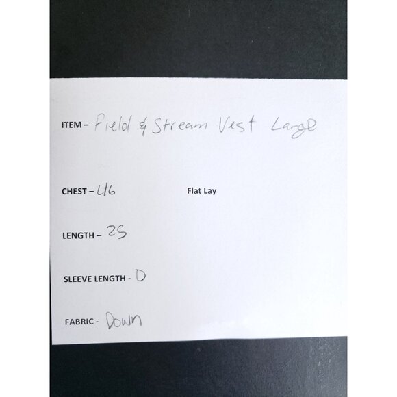 Field & Stream Gordon & Ferguson Tan Puffer Vest Mens Large Down Feathers Vintag - Picture 8 of 9